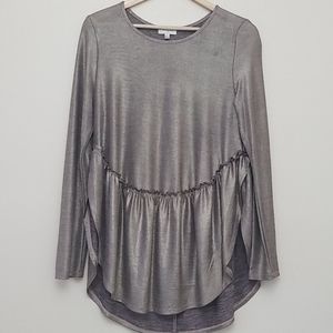 Umgee Shimmer Long Sleeve Top Small